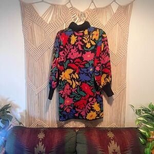 FARM Rio Multicolor Floral Long Sleeve Dress